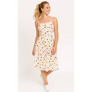 Spencer Jeremy Dress Polka Dot Fit Flare Cotton Silk Lined NWT Womens Size 12